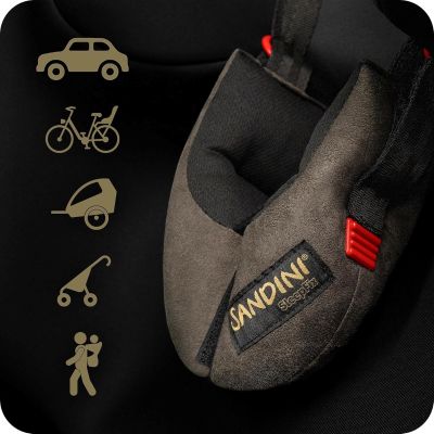 Sandini SleepFix Kids OUTLAST Anthrazit Sicherheitsschlafkissen für Autositz Fahrradanhänger Buggy und Rückentrage im Babyladen Erlangen